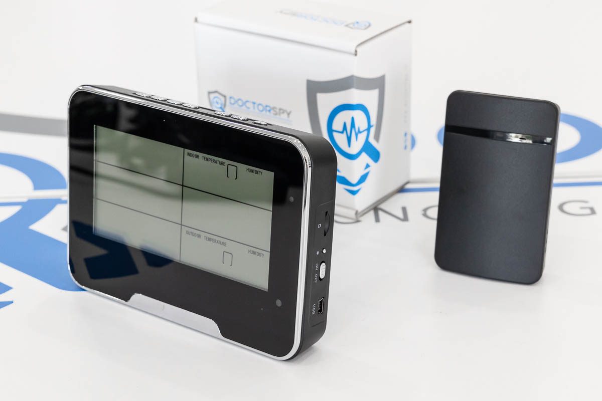 Spy camera 1080p con DVR nascosta in stazione meteo CAM.09