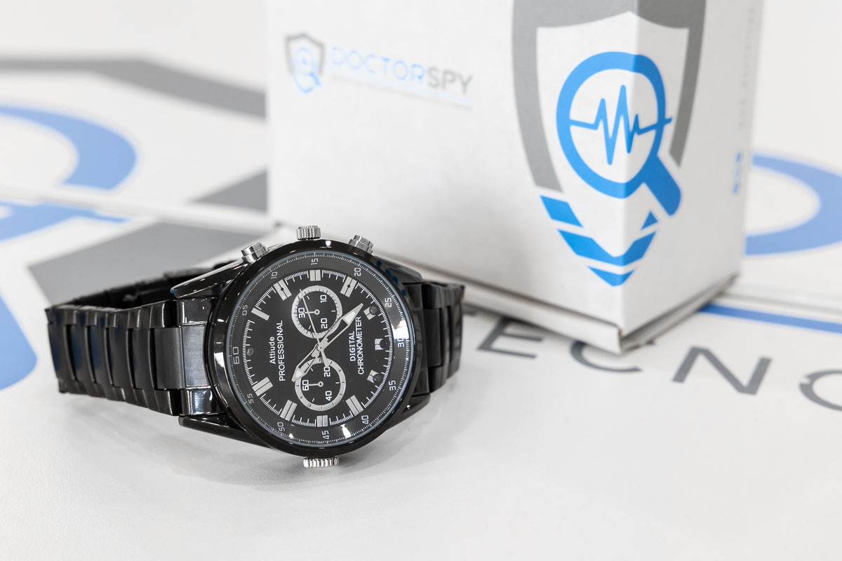 Orologio spia da polso con cinturino in acciaio full HD 16 GB CAM.20