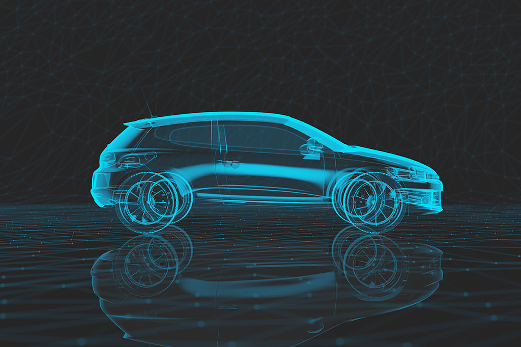 Una scansione dell'auto alla ricerca di microspie durante una bonifica