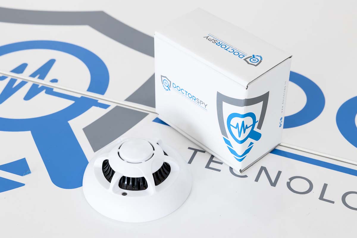 Microtelecamera wireless full HD con ottica grandangolare in sensore di fumo CAM.W.02