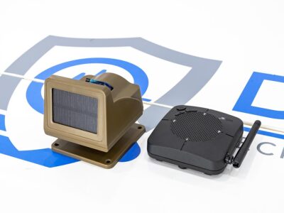 Sensore trappola con rilevamento di movimento di allarme acustico e pannello solare