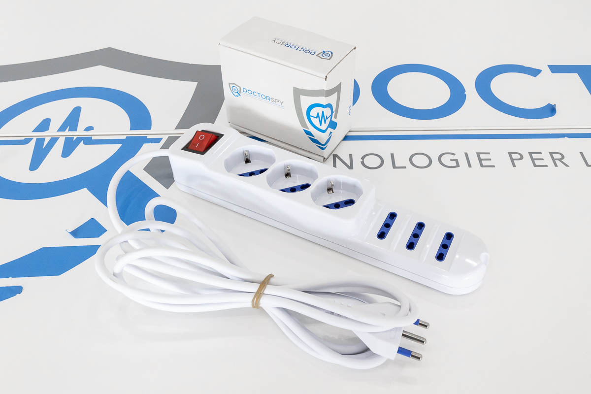 Microspia GSM ad attivazione vocale in ciabatta elettrica MIC.G.07