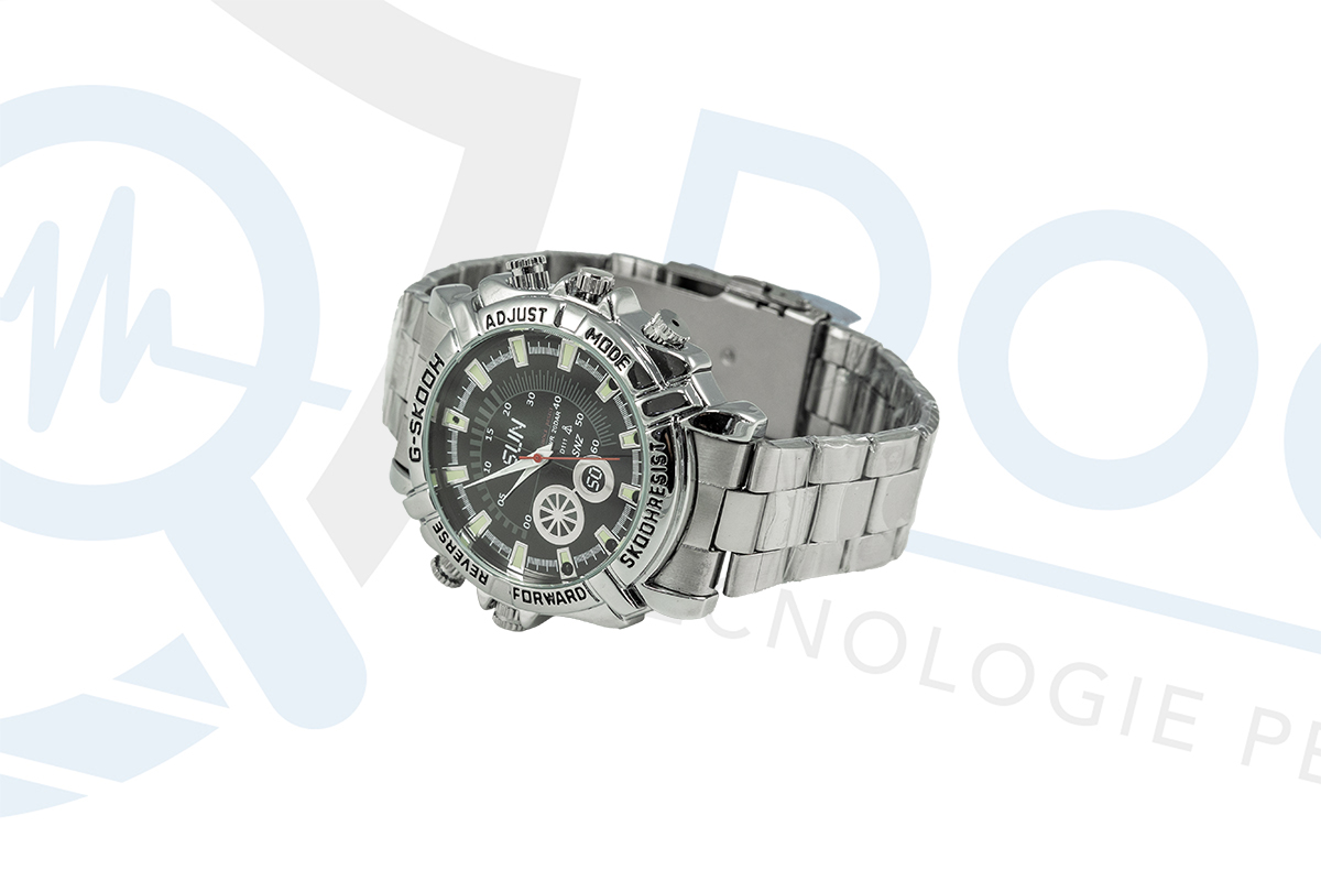 Telecamera in orologio con DVR full HD con infrarossi e cinturino d'acciaio CAM.79