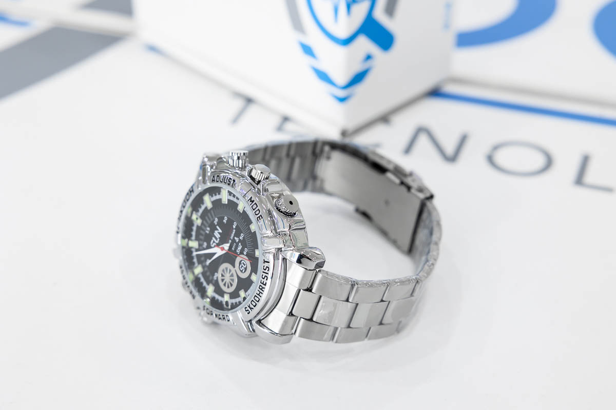 Telecamera spia con registratore incorporato in orologio da polso d'acciaio full HD con infrarossi CAM.79