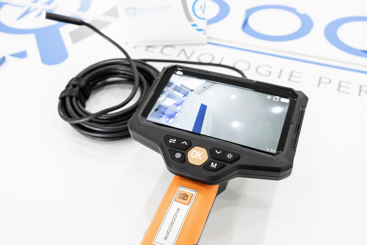 Endoscopio professionale videoscopio doppia lente da 8mm con schermo IPS qualità HD con sonda lunga 3 metri VI.SCO.01