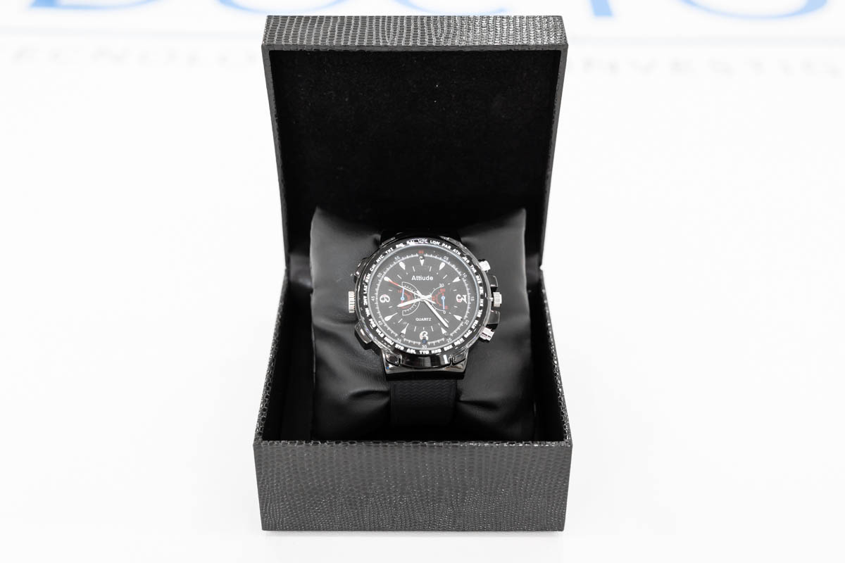 Orologio da polso con telecamera full HD 1080p e infrarossi con cinturino in gomma CAM.13