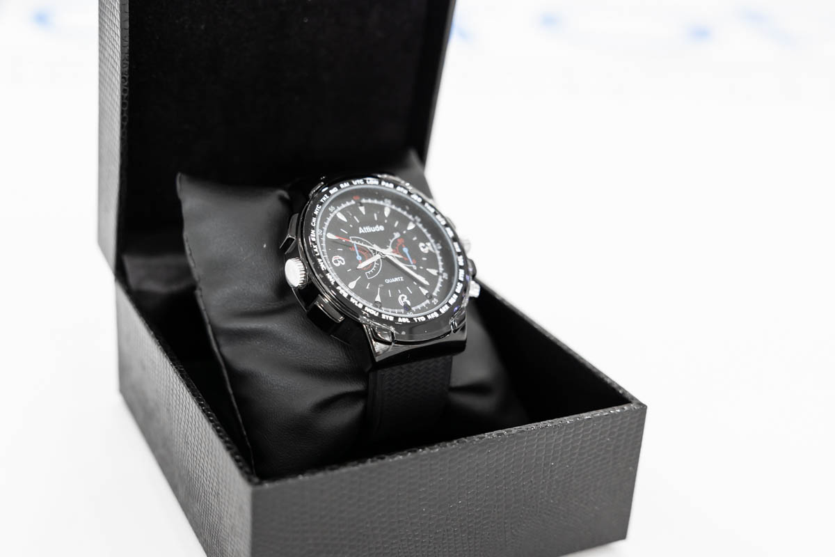 Orologio da polso con telecamera full HD 1080p e infrarossi con cinturino in gomma CAM.13