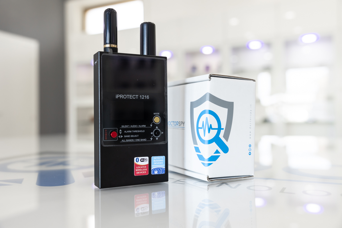 Rilevatore di microspie RF professionale iProtect 1216 Digiscan-labs a 3 bande fino a 12 GHz, con rilevamento wifi, 3g, Bluetooth, RIL.40