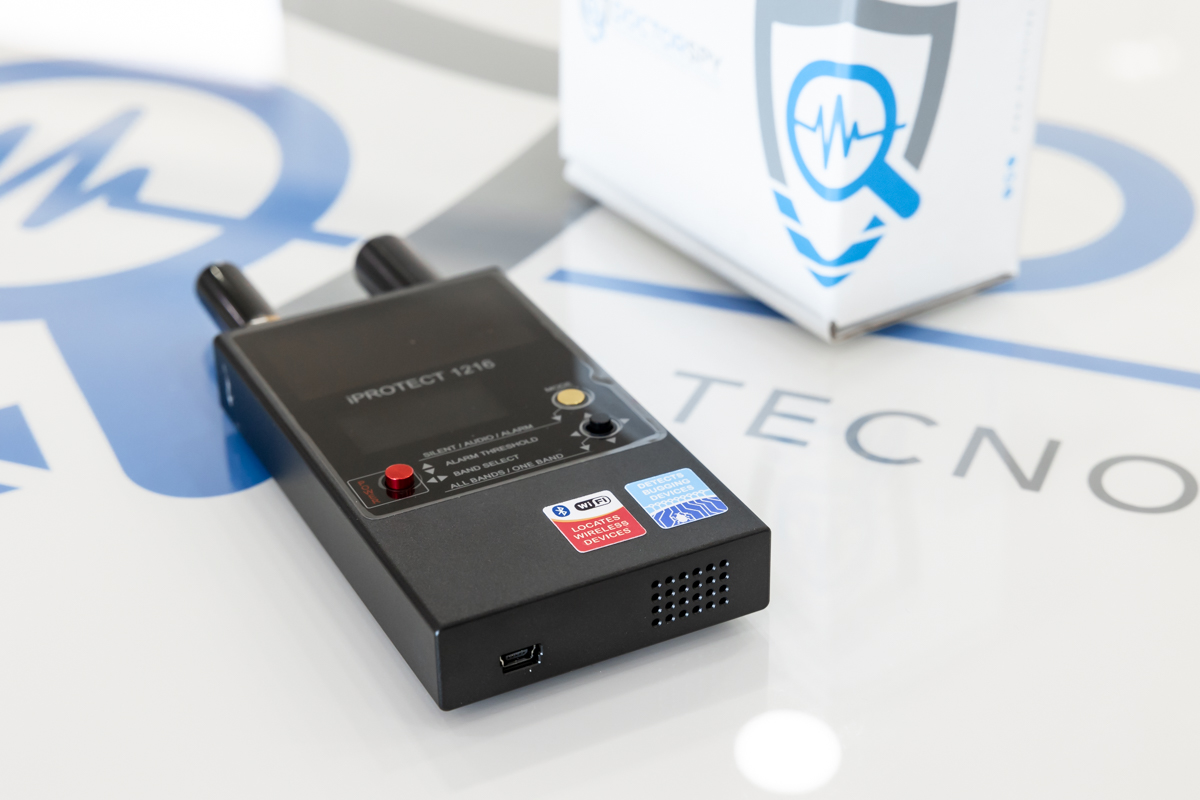 Rilevatore di microspie RF professionale iProtect 1216 Digiscan-labs a 3 bande fino a 12 GHz, con rilevamento wifi, 3g, Bluetooth, RIL.40