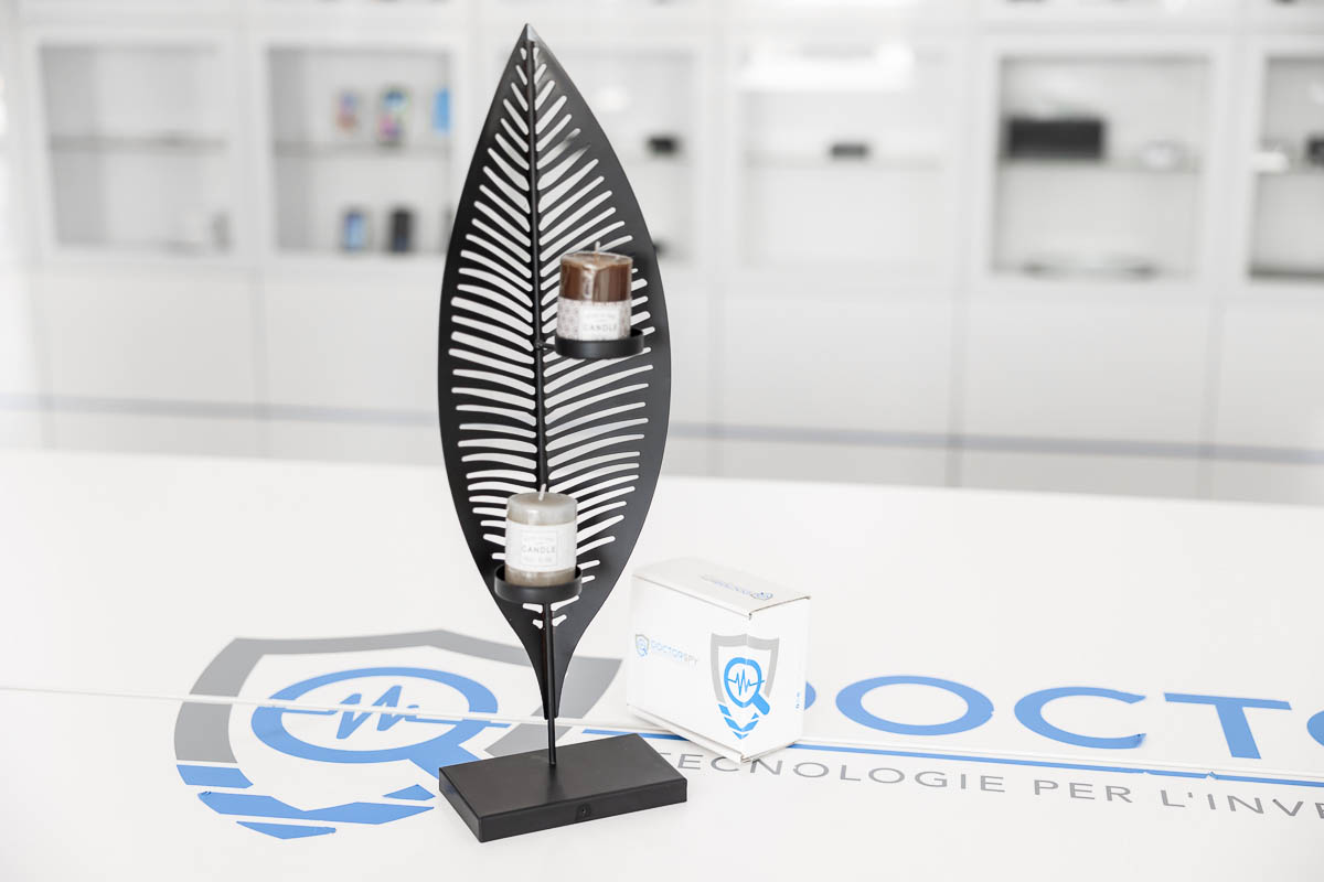 Microcamera con DVR full HD occultata in porta candele DES.19