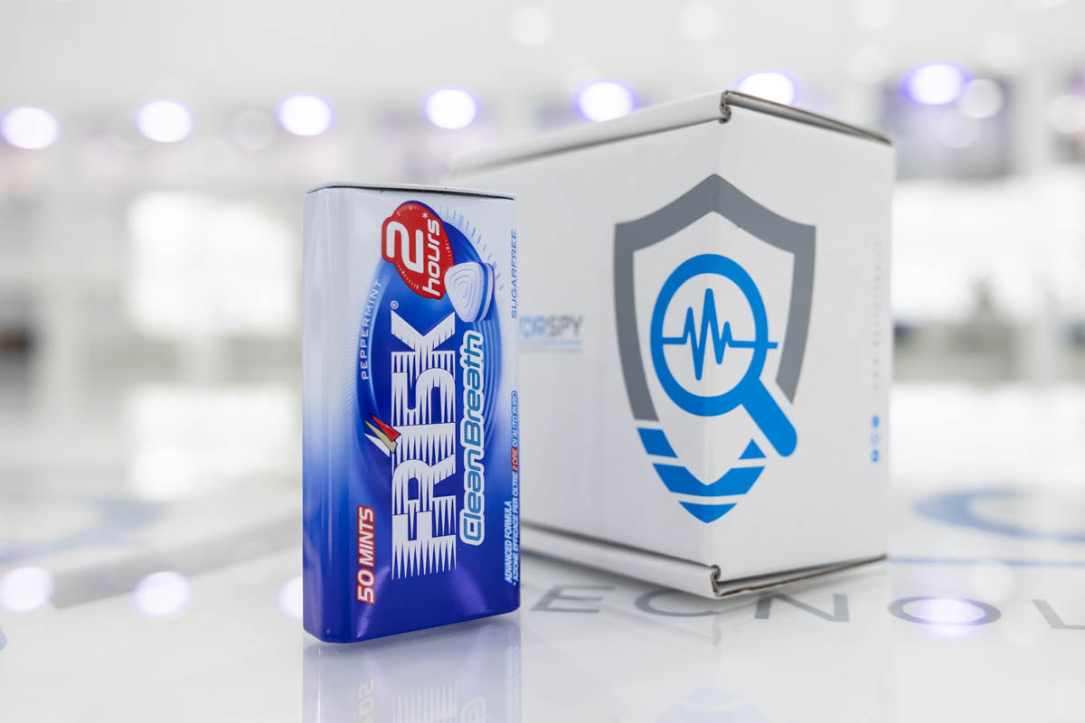 Registratore audio VOX occultato in scatola di caramelle Frisk, con memoria da 16 GB e attivazione vocale DES.17