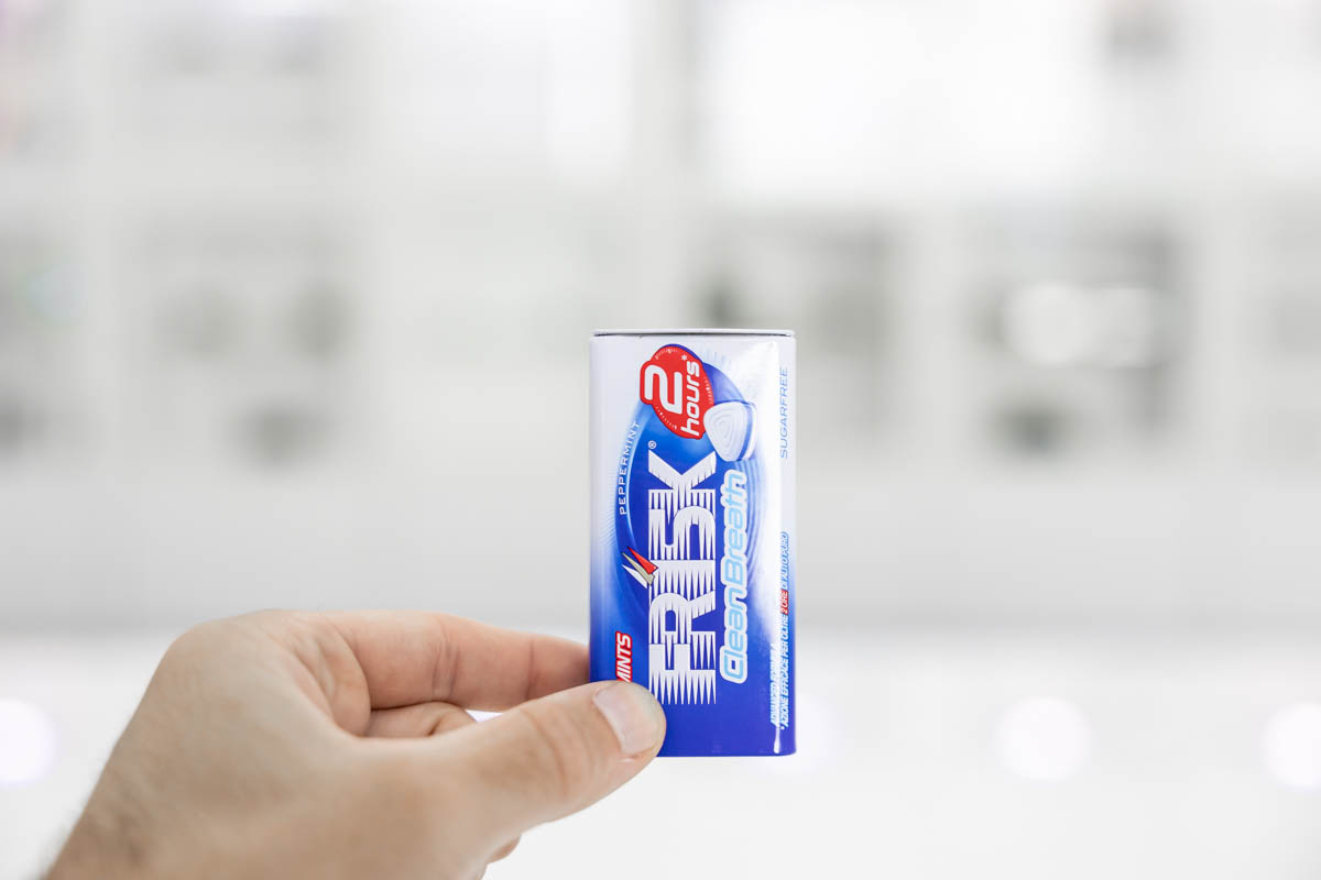 Registratore audio VOX occultato in scatola di caramelle Frisk, con memoria da 16 GB e attivazione vocale DES.17