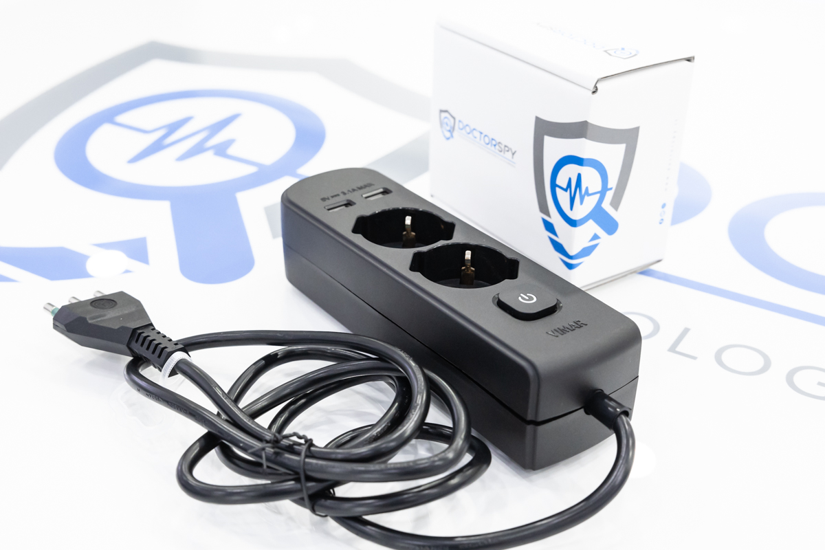 Microcamera wifi full HD occultata in ciabatta multipresa nera CAM.W.09