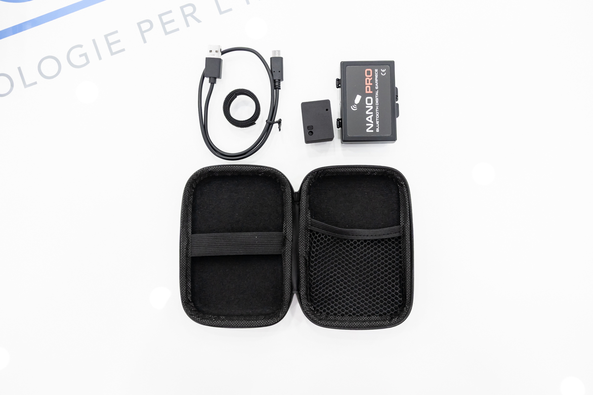 Microauricolare nano Bluetooth 5.0 con sistema di crittografia e microfono wireless di alta qualità AURIC.10