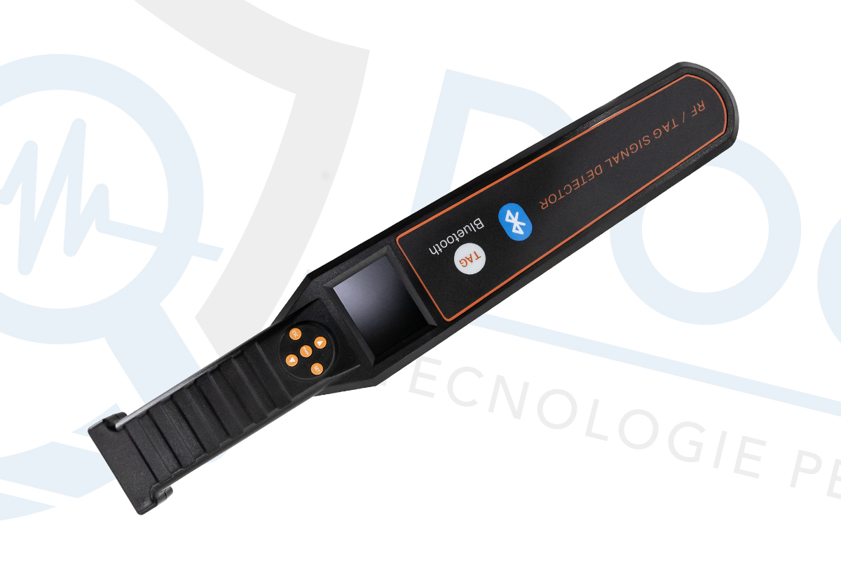 Rilevatore di microspie a bacchetta con monitor a colori integrato, comandi a pulsante e scocca ergonomica RIL.17
