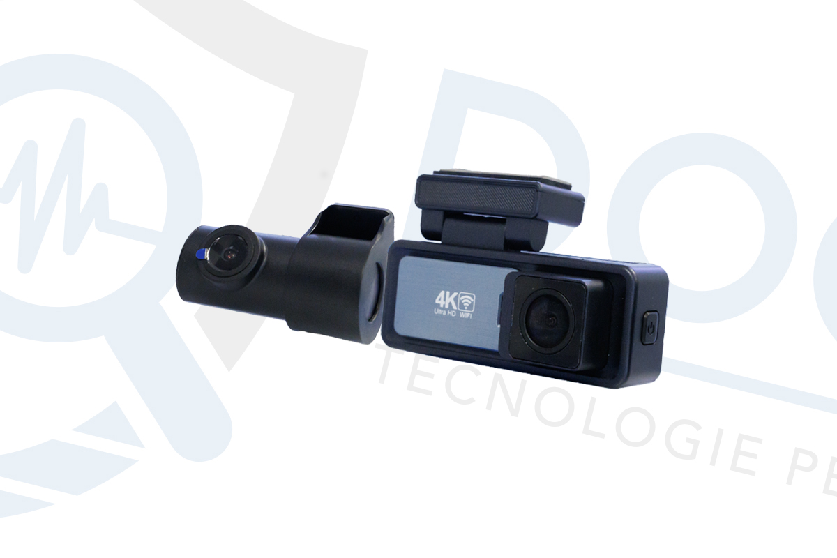 Dash cam 4K wifi con schermo con seconda telecamera filare DASH.05