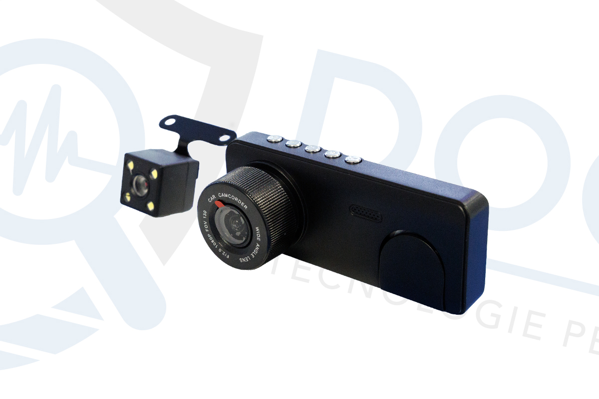 Dash Cam Super HD con Schermo, Doppia Telecamera e Retro Camera Filare DASH.04