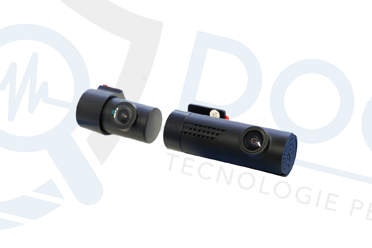 Dashcam WiFi Full HD 1080p con Retrocamera e Cavo Alimentazione Auto DASH.01