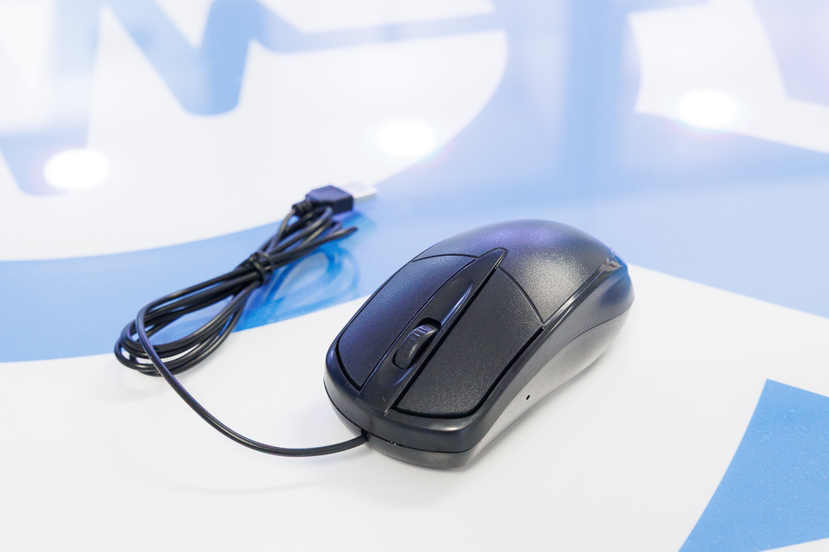 Mouse con microcamera CAM.W.09, dettaglio dei pulsanti e della rotella